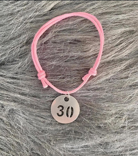 Bracelet cordon chiffres