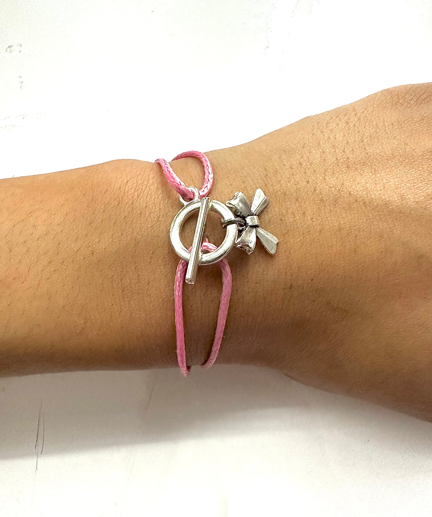 Bracelet à breloque rose